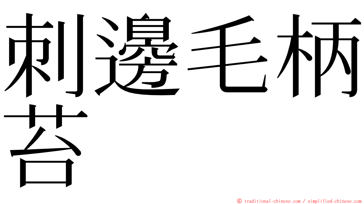 刺邊毛柄苔 ming font