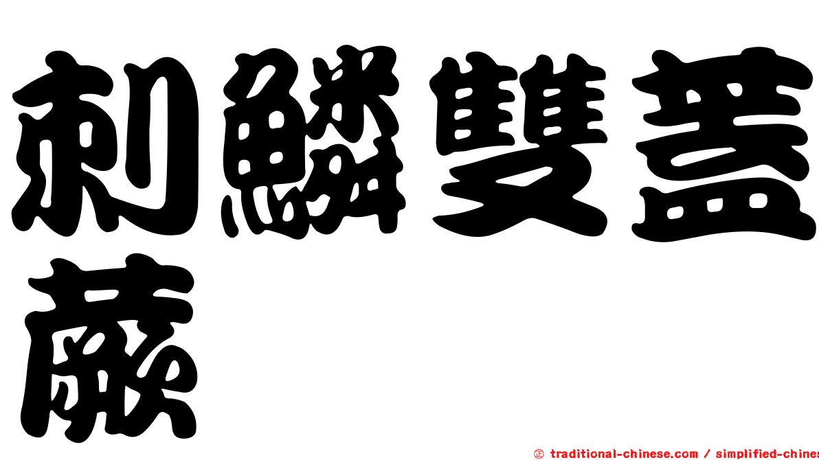 刺鱗雙蓋蕨