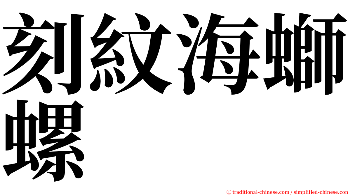 刻紋海螄螺 serif font