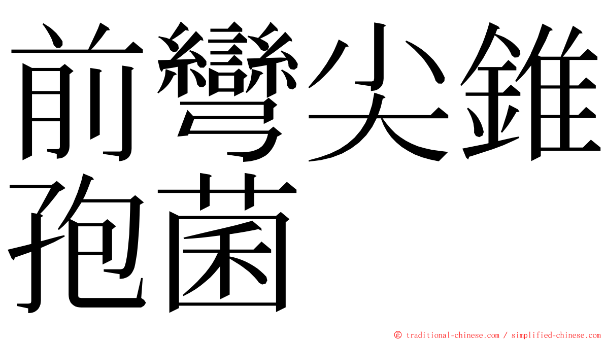 前彎尖錐孢菌 ming font