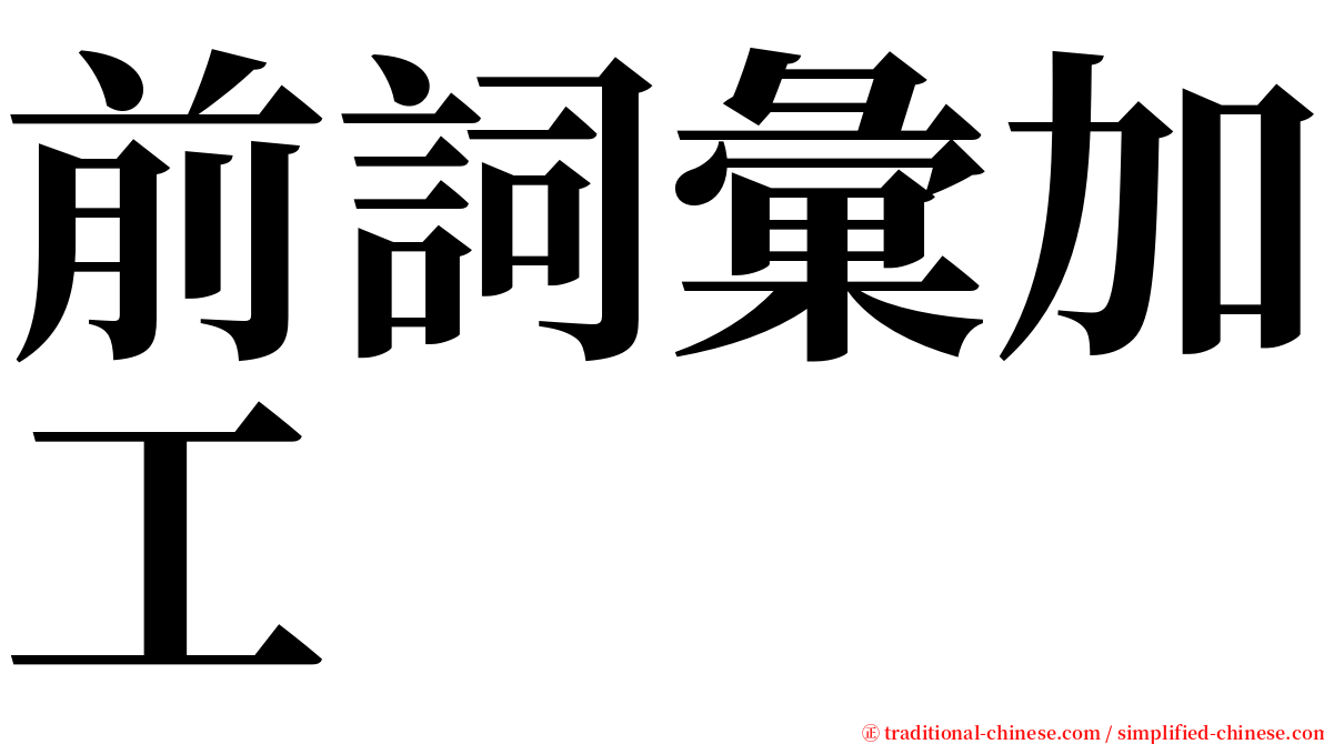 前詞彙加工 serif font