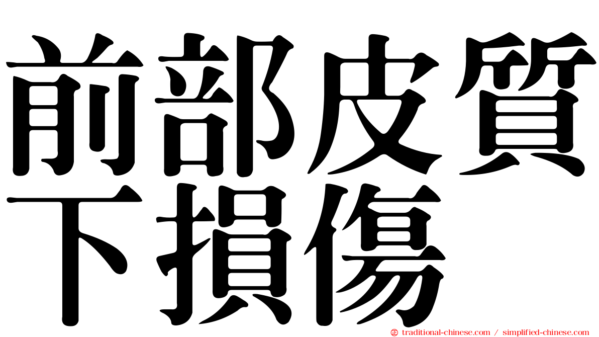 前部皮質下損傷