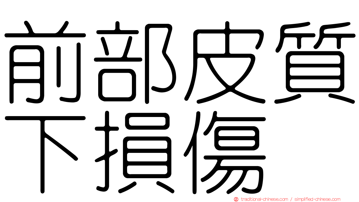 前部皮質下損傷