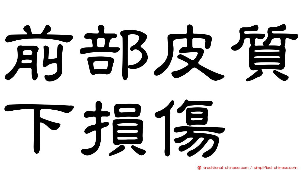 前部皮質下損傷