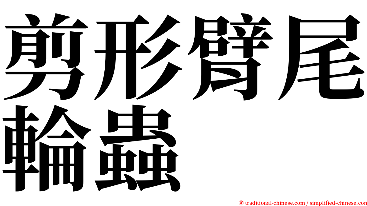 剪形臂尾輪蟲 serif font