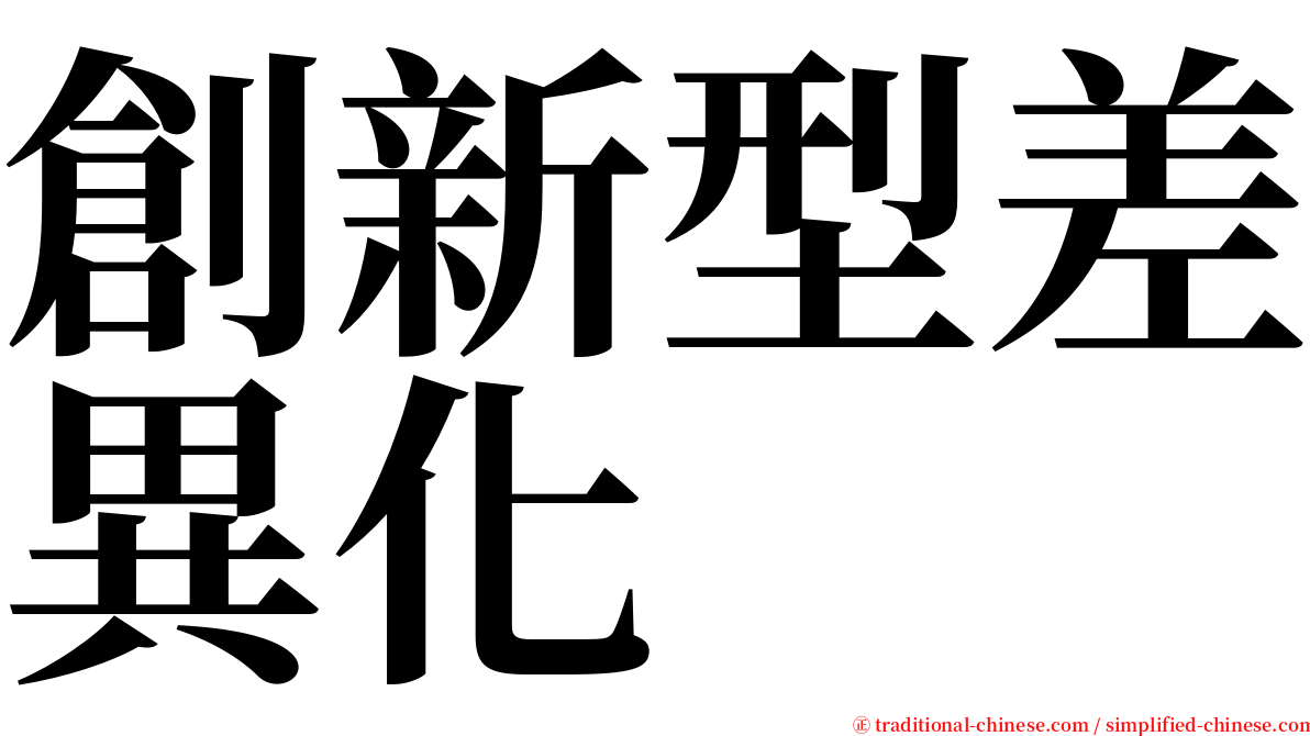 創新型差異化 serif font