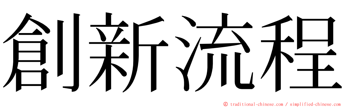 創新流程 ming font