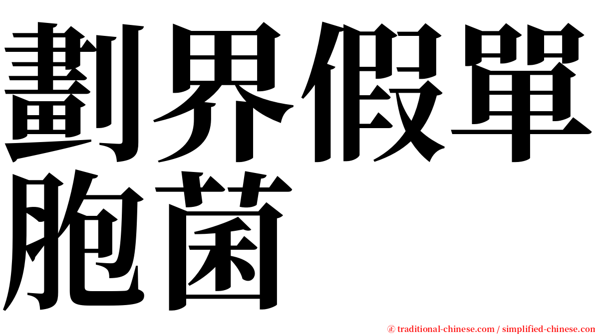 劃界假單胞菌 serif font