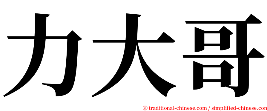 力大哥 serif font