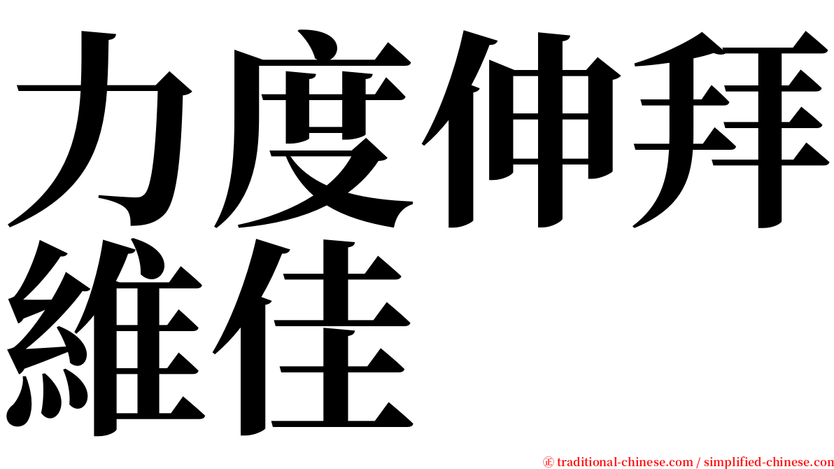 力度伸拜維佳 serif font