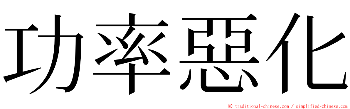 功率惡化 ming font