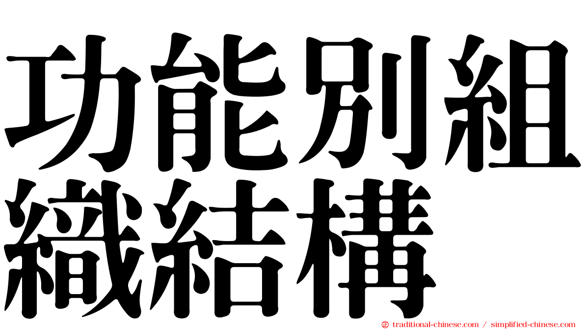 功能別組織結構