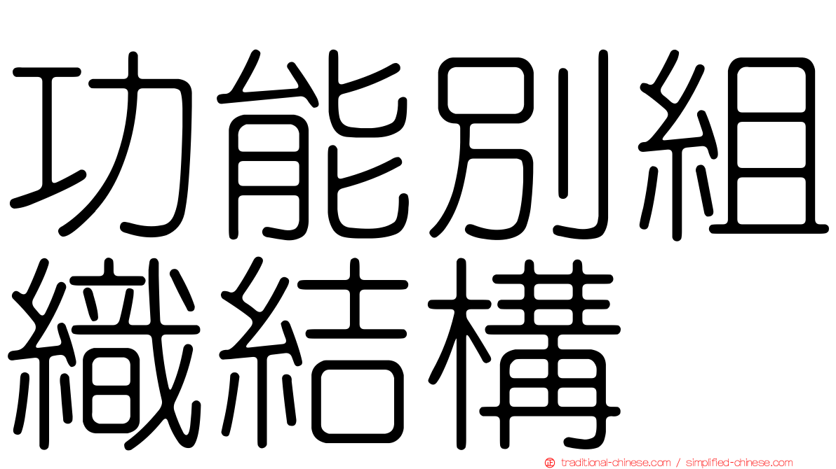 功能別組織結構