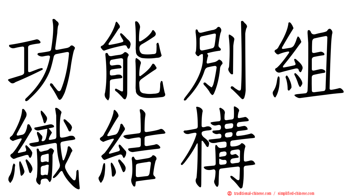 功能別組織結構