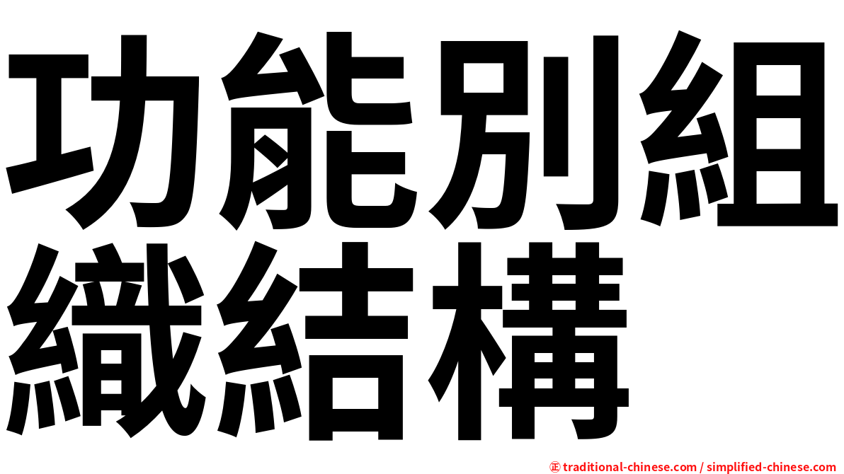 功能別組織結構