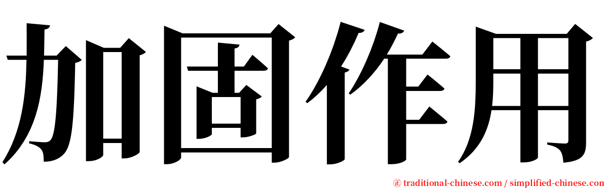 加固作用 serif font