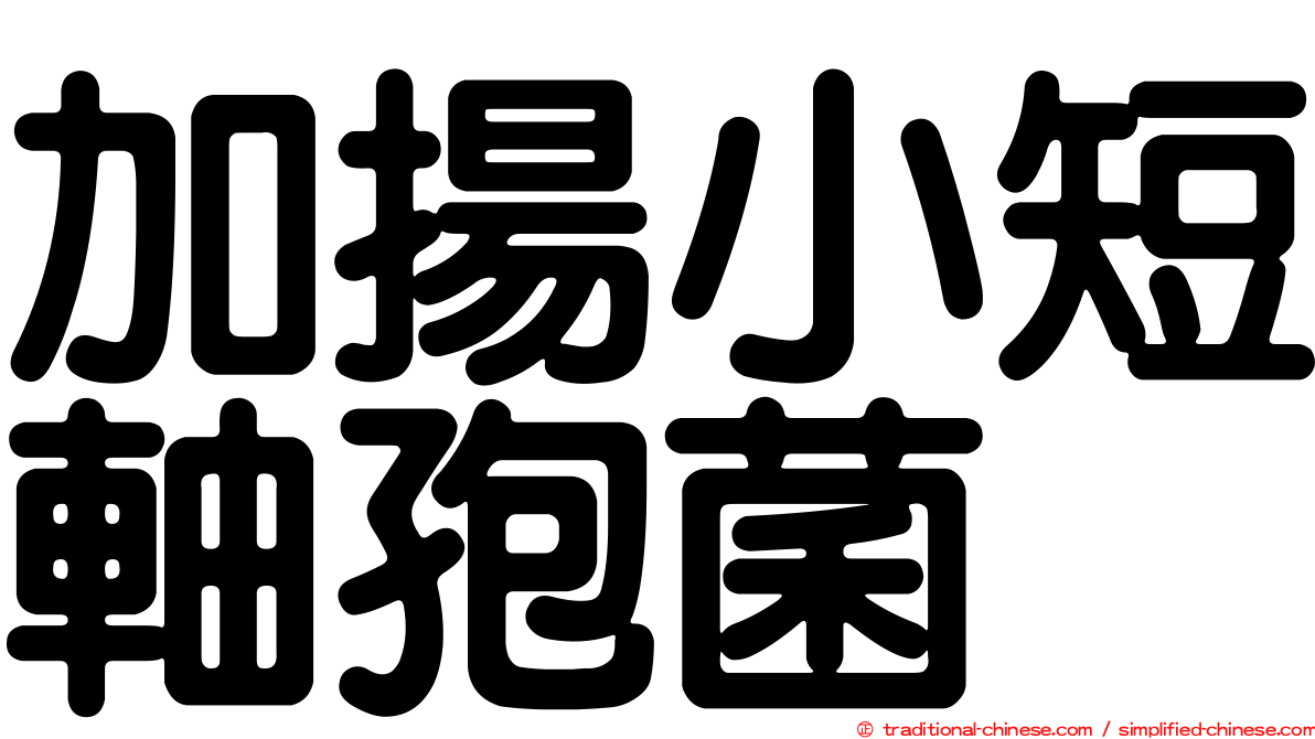 加揚小短軸孢菌