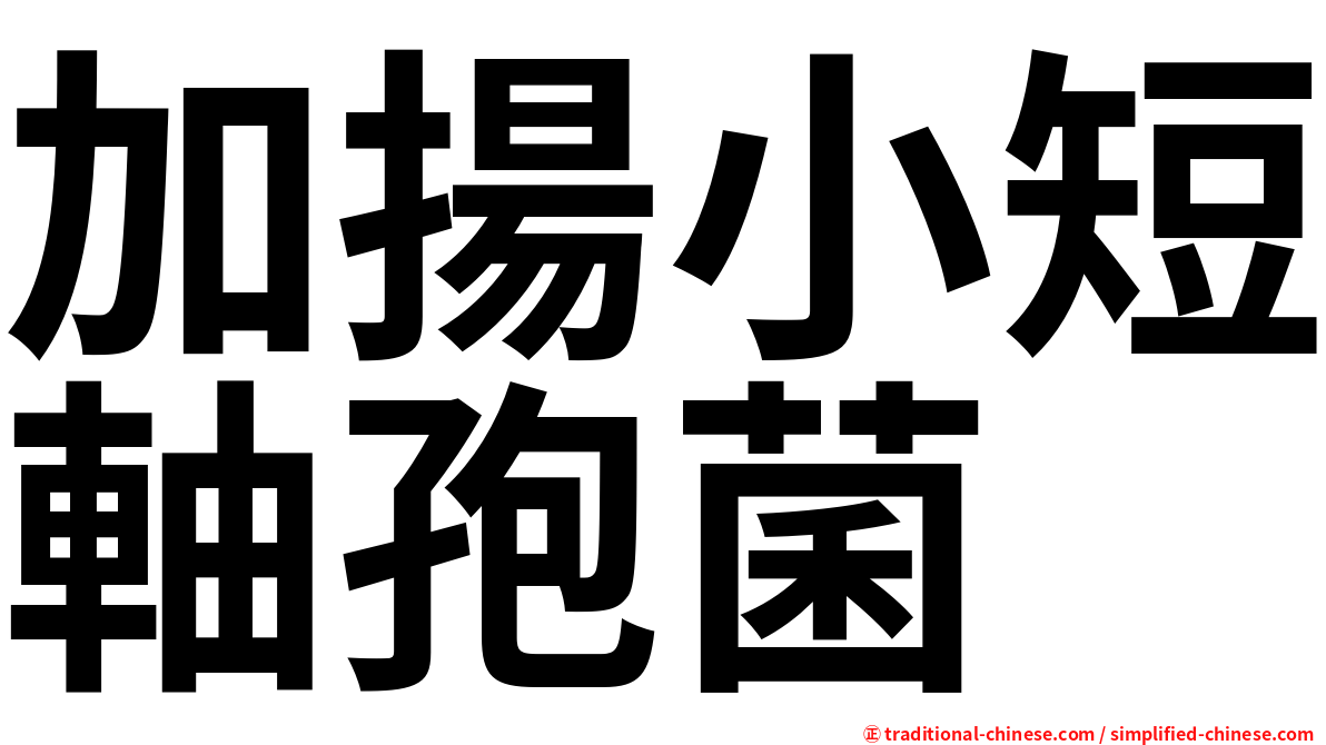 加揚小短軸孢菌