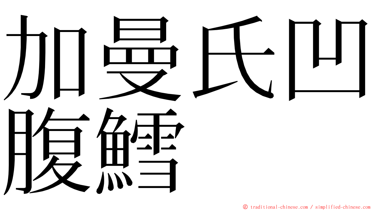 加曼氏凹腹鱈 ming font