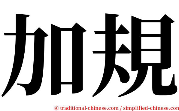 加規 serif font