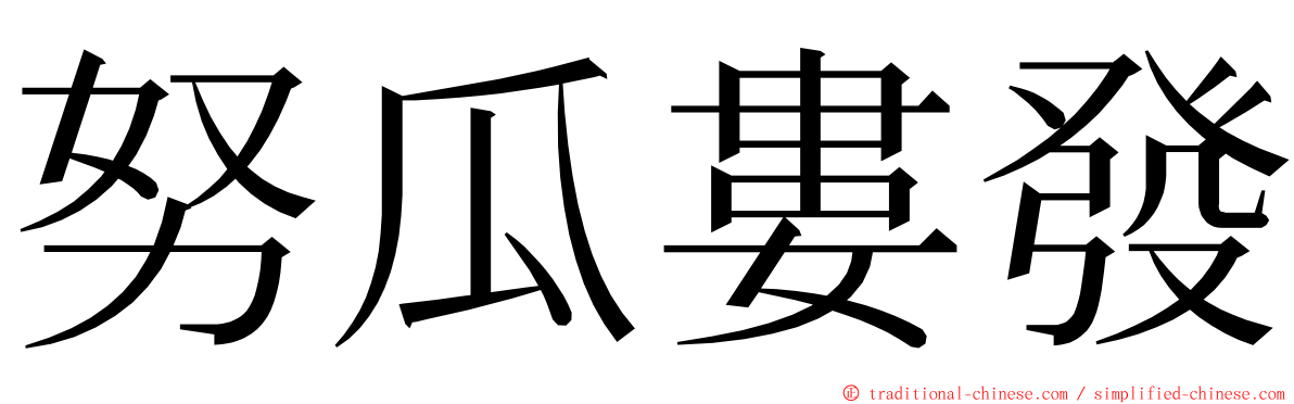 努瓜婁發 ming font