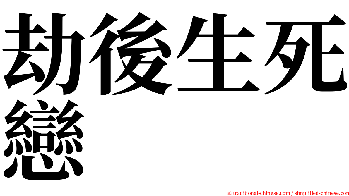 劫後生死戀 serif font