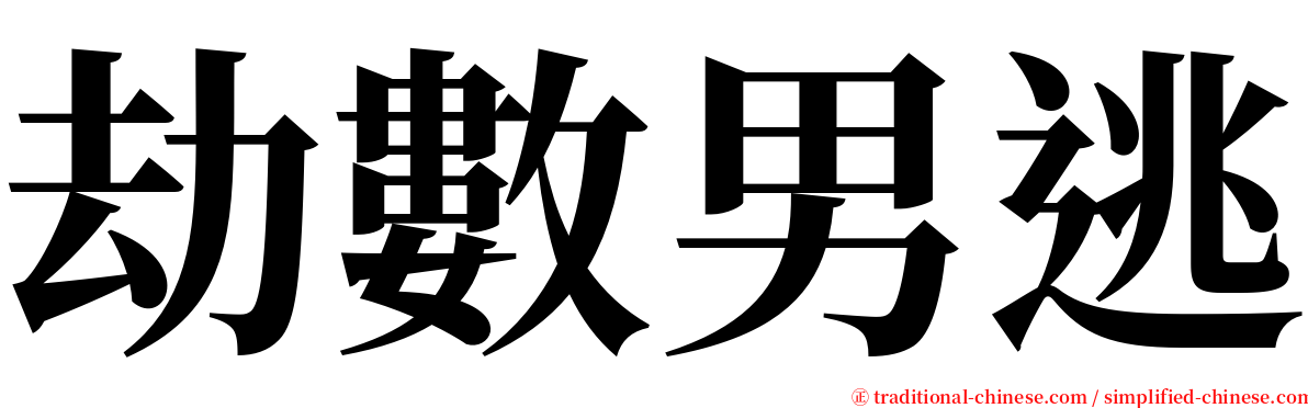 劫數男逃 serif font