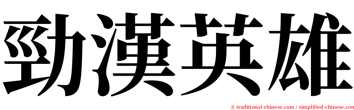 勁漢英雄 serif font