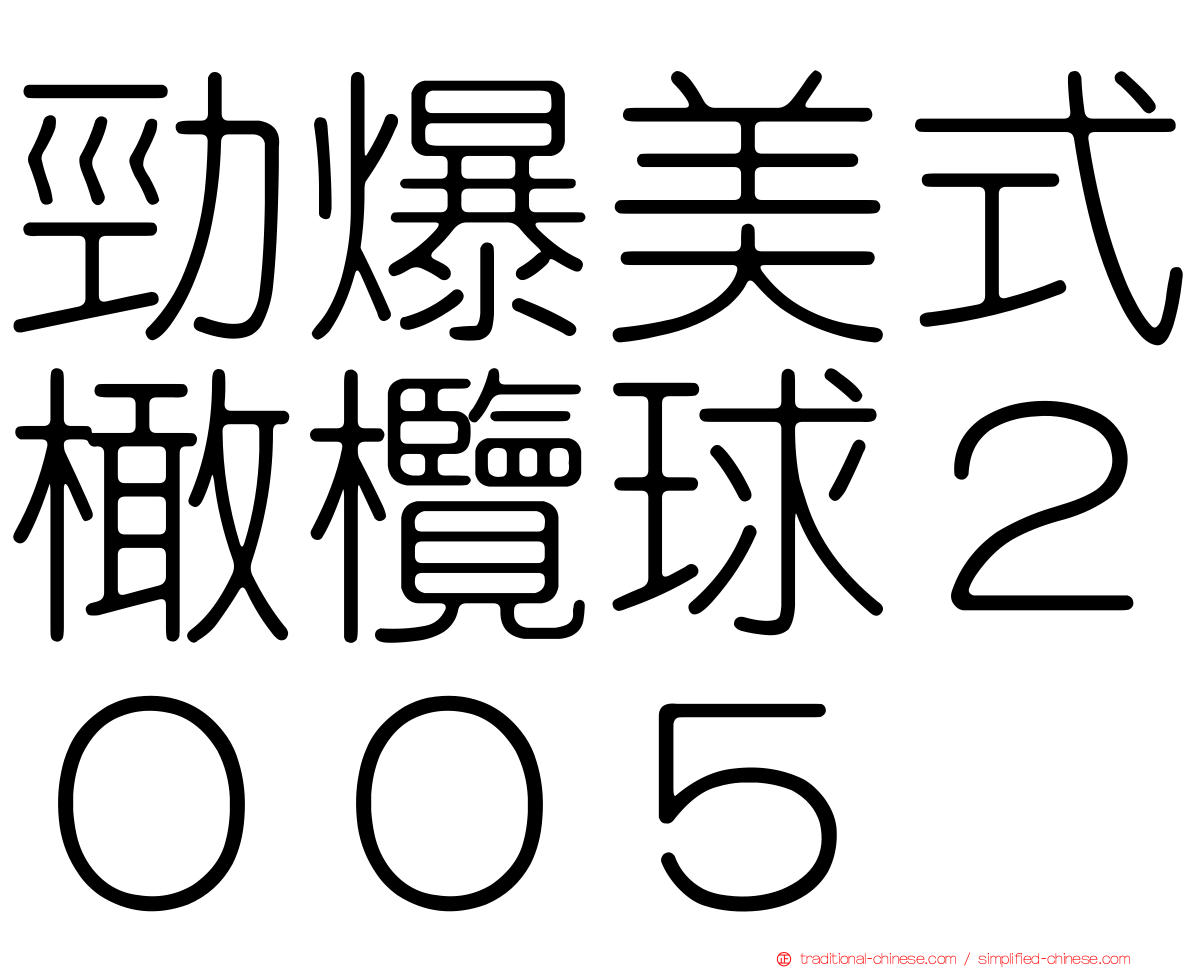 勁爆美式橄欖球２００５