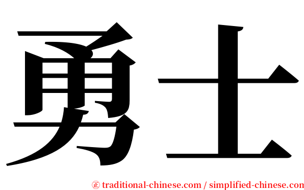 勇士 serif font