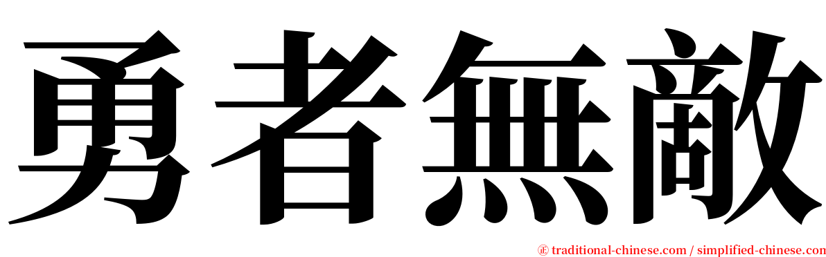 勇者無敵 serif font