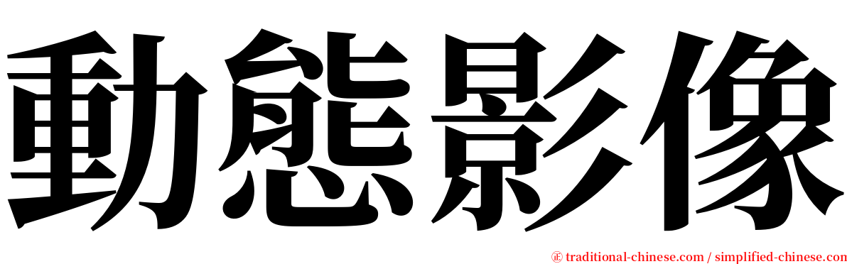 動態影像 serif font