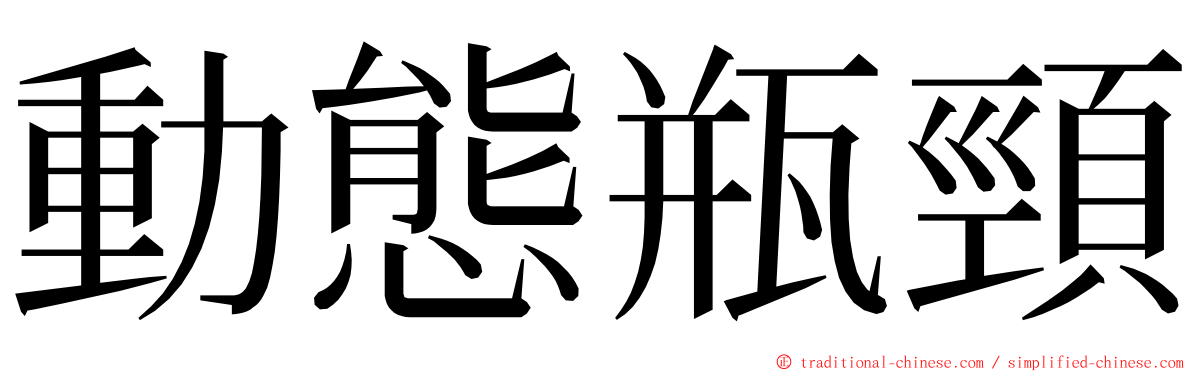 動態瓶頸 ming font