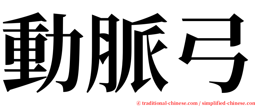 動脈弓 serif font