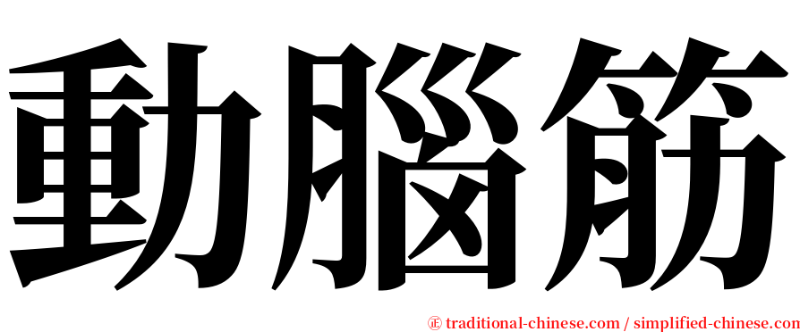 動腦筋 serif font