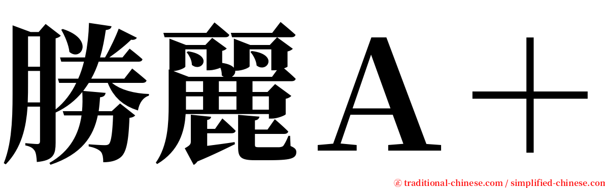 勝麗Ａ＋ serif font