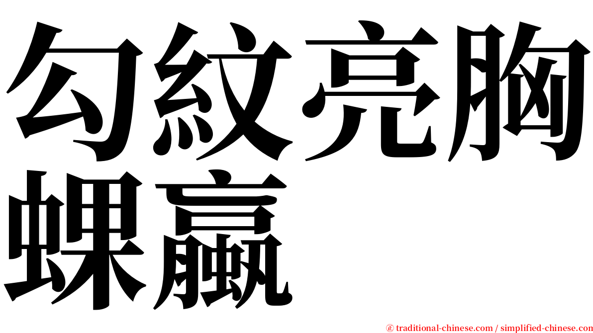 勾紋亮胸蜾蠃 serif font