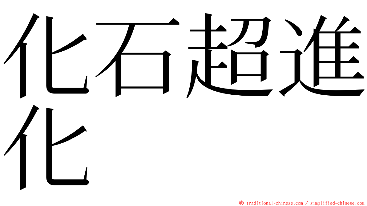 化石超進化 ming font