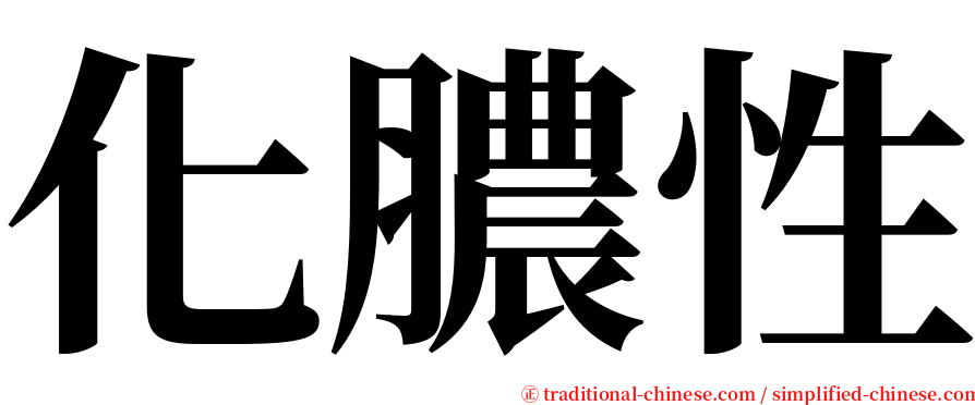 化膿性 serif font