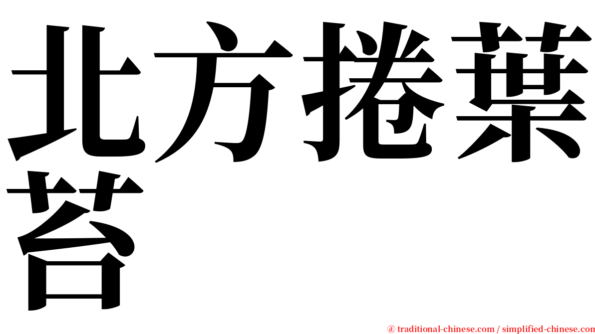 北方捲葉苔 serif font