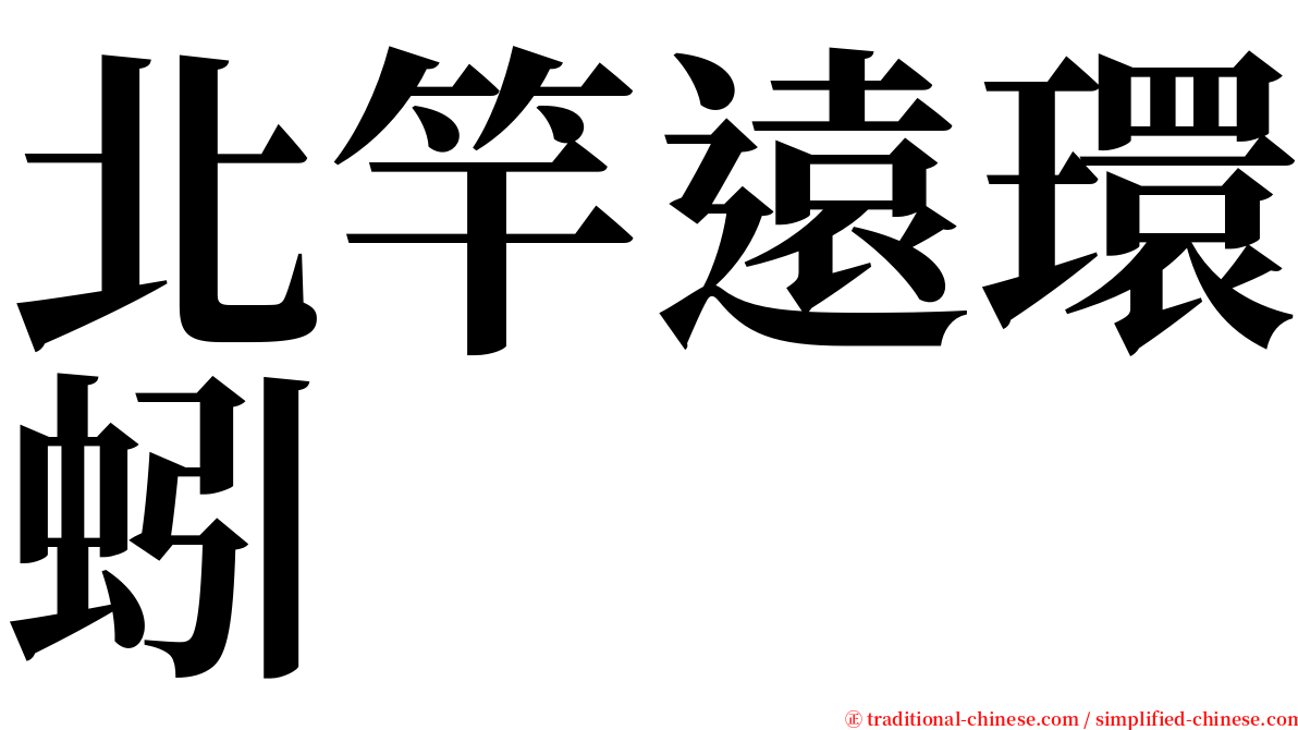 北竿遠環蚓 serif font