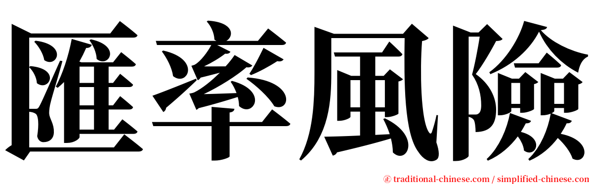 匯率風險 serif font