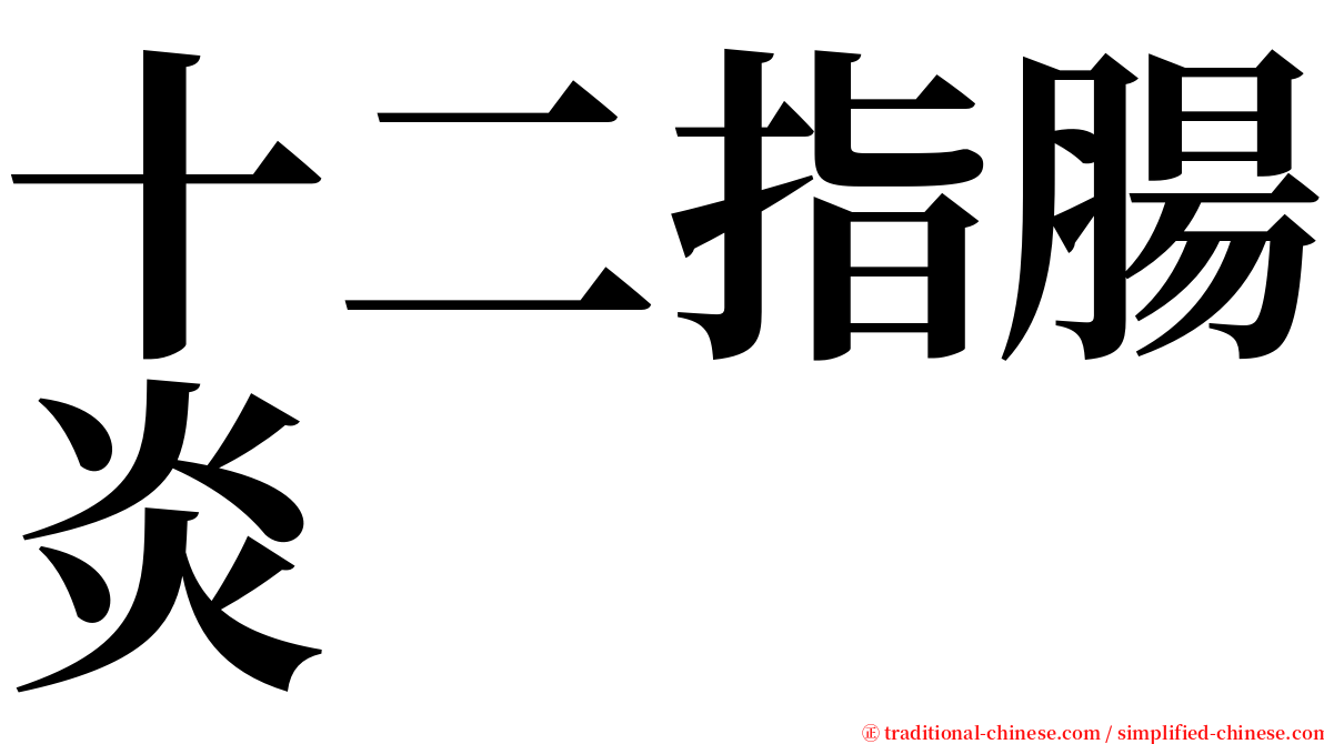 十二指腸炎 serif font