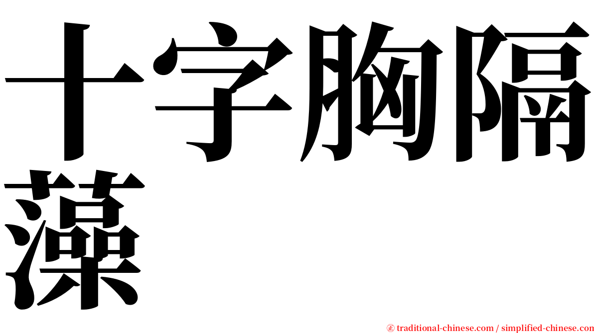 十字胸隔藻 serif font