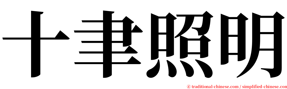 十聿照明 serif font