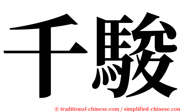 千駿 serif font