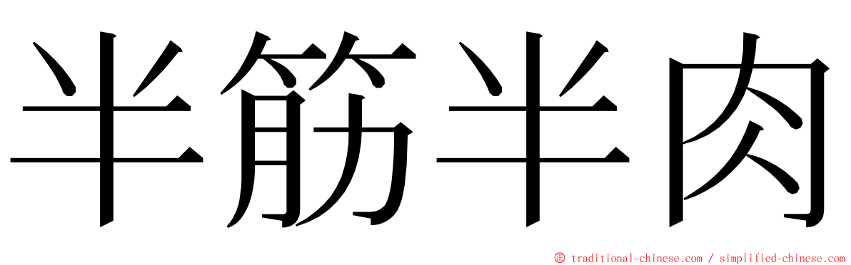 半筋半肉 ming font