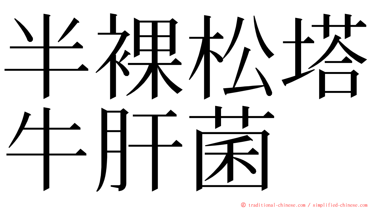 半裸松塔牛肝菌 ming font