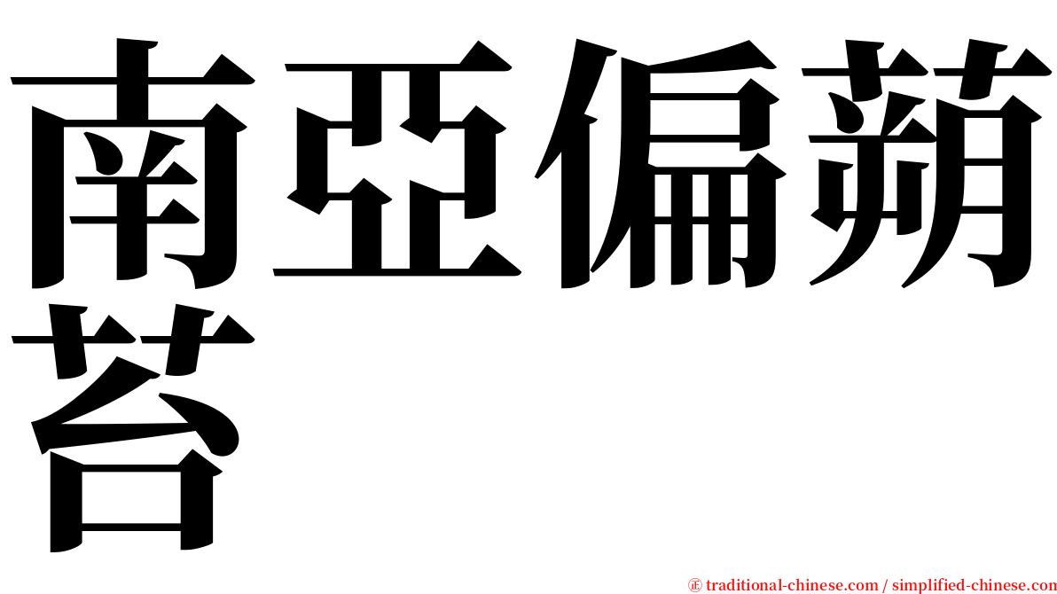 南亞偏蒴苔 serif font