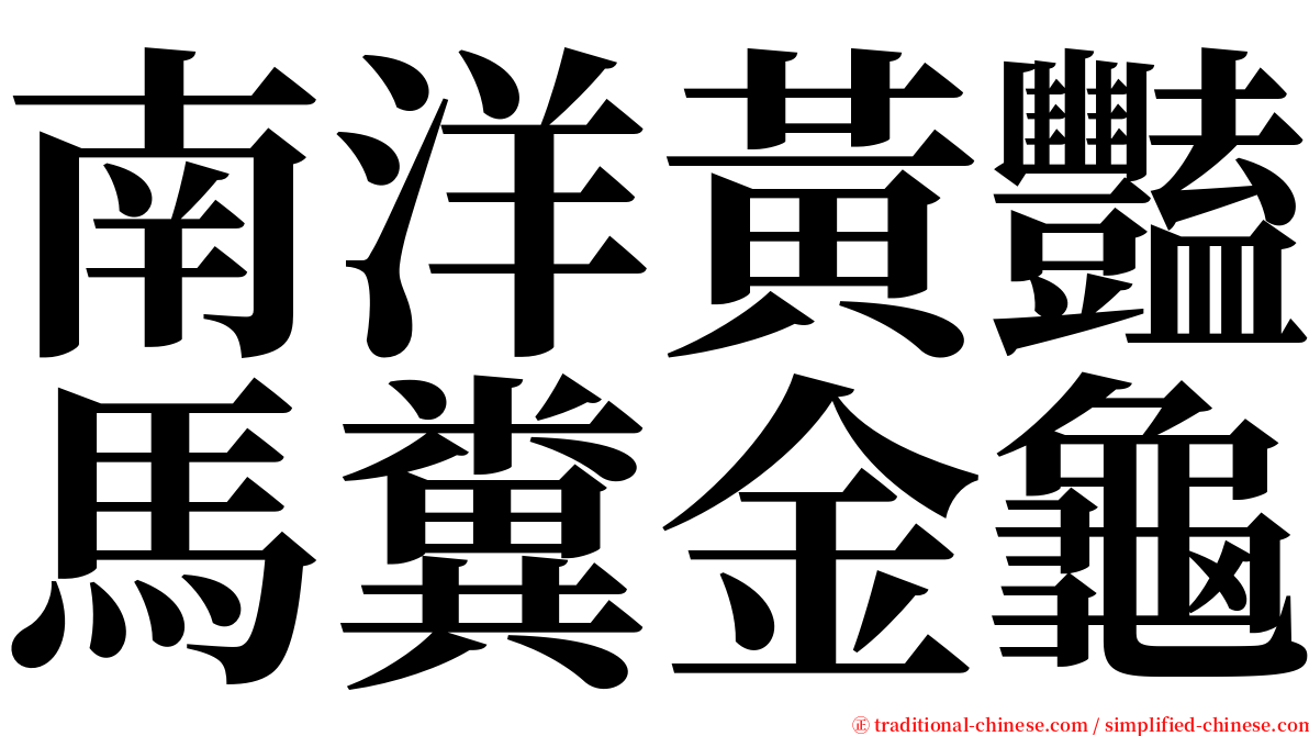 南洋黃豔馬糞金龜 serif font